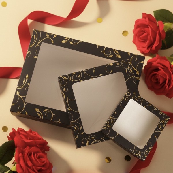 Coffret feuille d'or Noir